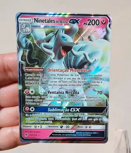 Carta Pokémon Ninetales de Alola GX Original