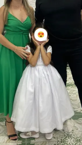 Vestido de festa branco infantil