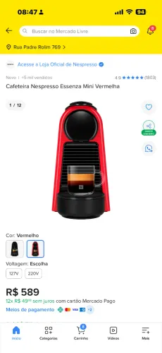 Vendo cafeteira Nespresso