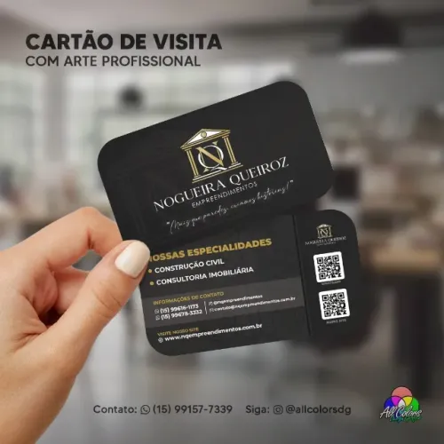 CARTÃO DE VISITA PREMIUM COM ARTE INCLUSA