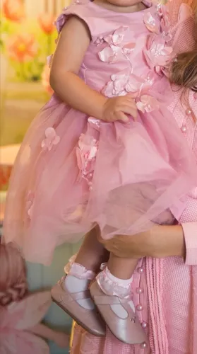 Vestido infantil jardim das borboletas