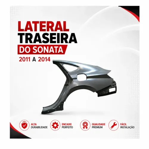 Lateral traseira esquerda do Hyundai Sonata