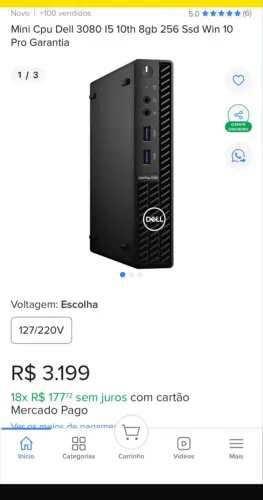 Dell OptiPlex 3080 - i5 10ªger - 8GB - 256SSD - win11