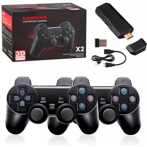 Videogame Stick 2-Console 4K GD10 , 64 Gb , 37.000 Jogos + 2 Controladores