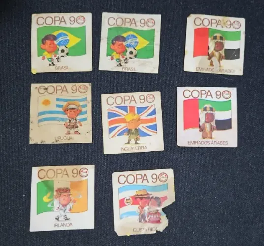 Lote de figurinhas Copa 90 - Elma Chips