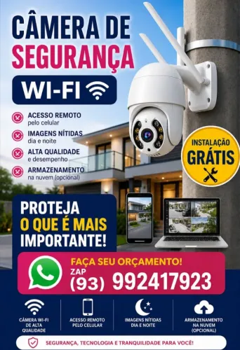 Câmera wi-fi de segurança