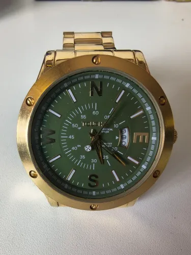 Relógio analógico dourado Touch