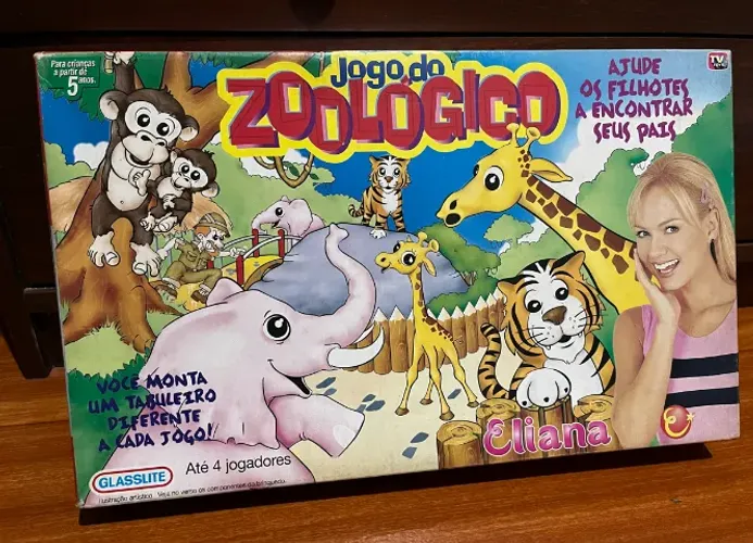 Jogo de tabuleiro Jogo do Zoológico da Eliana - COMPLETO - USADO - LEIA A DESCRIÇÃO