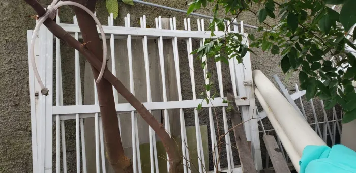 Portão Modelo porteira (abre no meio) e grade para muro