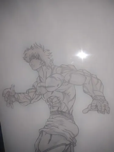 Quadro do baki hanma feito por eu
