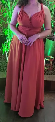 Vestido Longo Multiformas Terracota G - Usado 1 vez