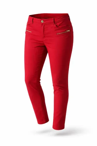Calça de Brim Feminina Vermelha