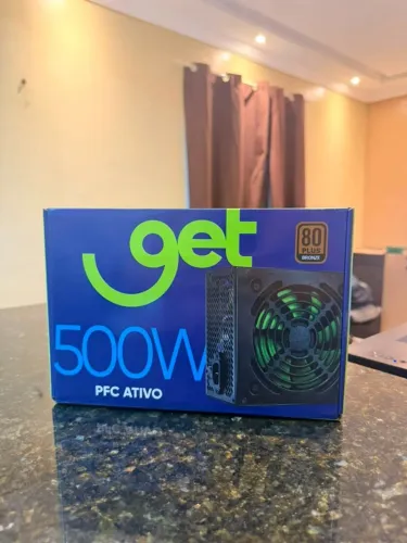 Fonte Real 500Watts PFC Ativo GET 80 Plus