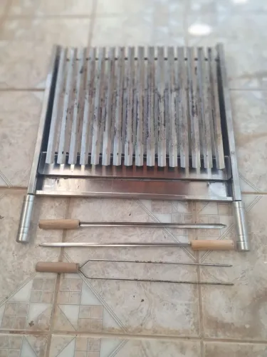 Grelha Parrilha Argentina aço inox 430