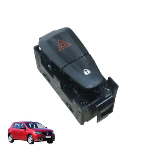 botao interruptor pisca alerta trava portas sandero logan duster symbol 2007 A 2014