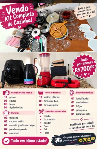 kit completo de cozinha