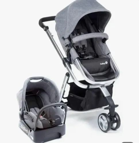 Carrinho de Bebê + Bebê Conforto Safety O a 15kg - Pouco Uso