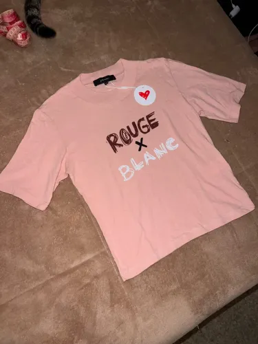 Camiseta J.Chermann Rosa Rouge x Blanc Tam PP com Etiqueta