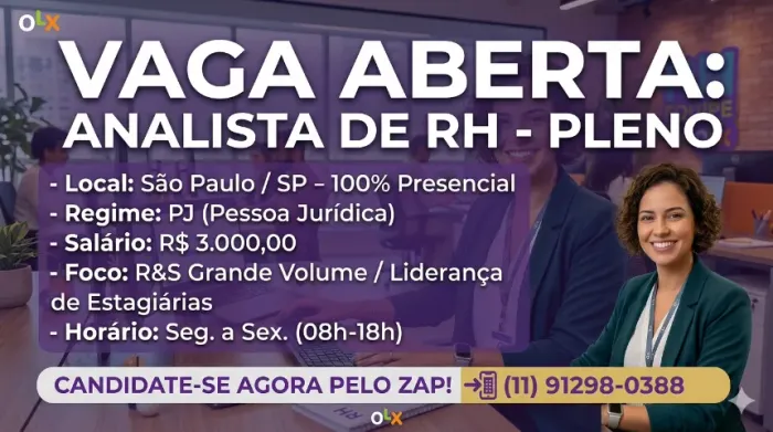 Analista De RH (Recrutamento E Seleção) - São Paulo SP
