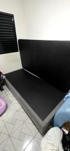 Cama box + colchão Sealy solteiro king