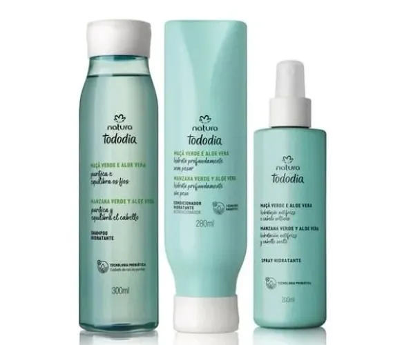 Kit HidratanteTododia Maçã Verde e Aloe Vera (3 produtos)
