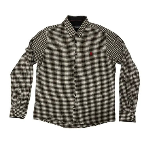 Camisa Polo Wear Social Masculina Original Tamanho GG Preto e Branco