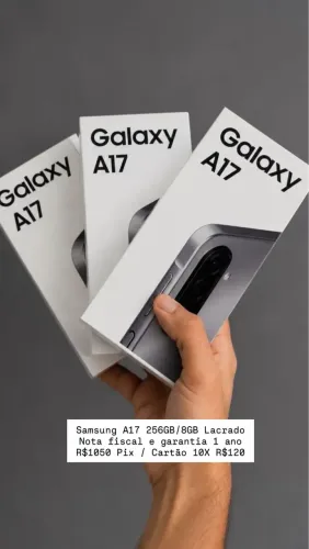 Samsung A17 256GB Lacrado - Nota fiscal e garantia 1 ano