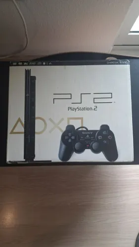 Raro PS2 Slim Caixa Preta SCPH-0006 - Item de Colecionador