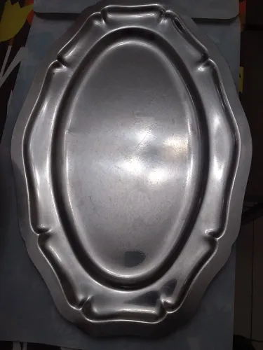 travessa de inox oval