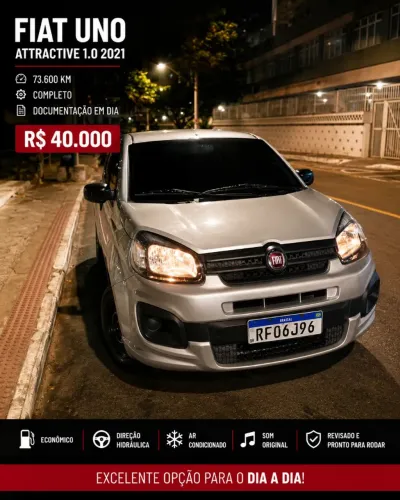 Fiat Uno Attractive 1.0 EVO Fire Flex 8V 5P 2021