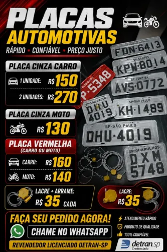 Placas modelos antigos 