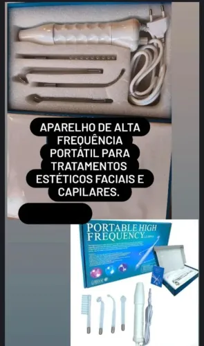 Aparelho de alta frequência para tratamento estéticos e capilares