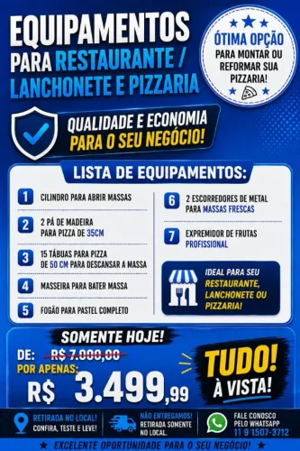 EQUIPAMENTOS PARA PIZZARIA