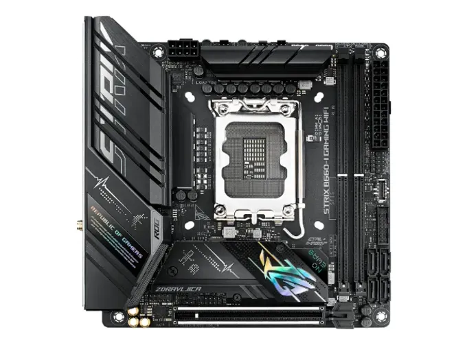 Placa Mãe ASUS ROG STRIX B660-I GAMING WIFI, Chipset B660, Intel LGA 1700, Mini ITX, DDR5,