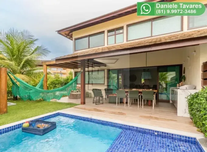 Casa Porteira Fechada na Praia dos Carneiros 5 quartos/4 Suítes Condomínio de Alto Padrã