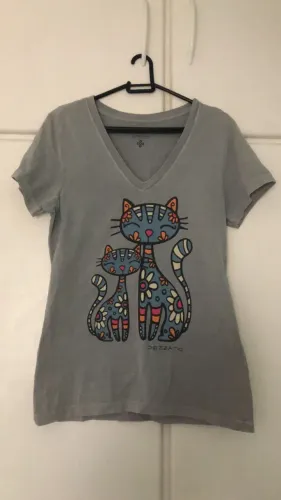 Camiseta estampa gatos tam G