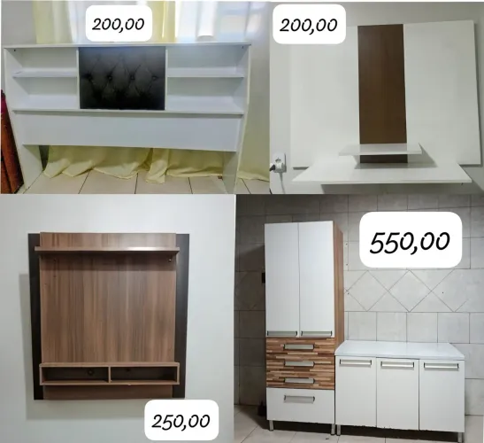 Cabeceira cama casal rack branco tv 40 <br>Rack tv 40 branco <br>Rack tv 50 <br>Armário de cozinha