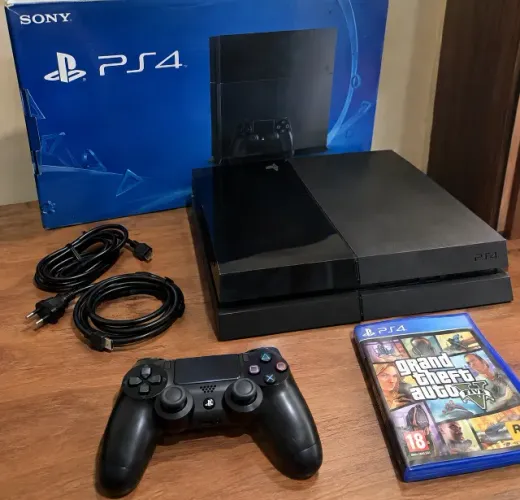 Ps4 fat 1 tb manete original e jogos, único dono vídeo game muito conservado