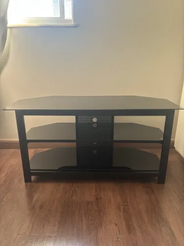 Rack de vidro preto