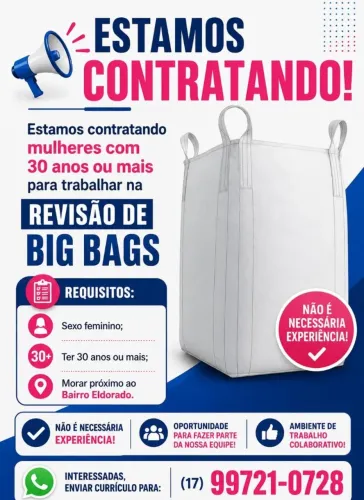 Estamos contratando mulheres