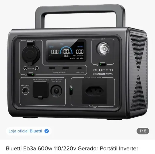 Gerador de energias solar portatil