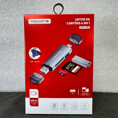 Leitor de Cartão de Memória 6 em 1