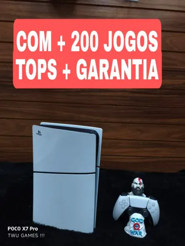 PS5 SLIM + 200 JOGOS TOPS