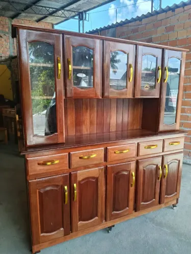 Armário de madeira rústico de 5 portas novo frete grátis.