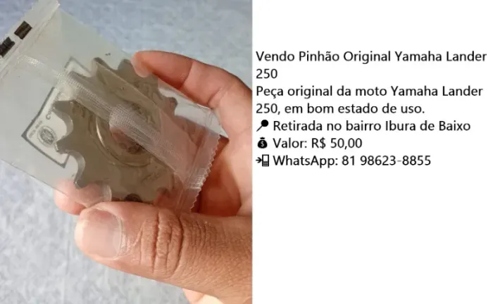 PIÃO DE MOTO LANDER NOVO (NÃO FAÇO ENTREGA)
