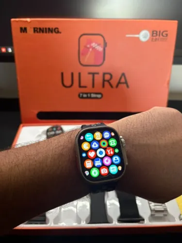 ? Smartwatch Ultra 7 em 1 Pulseiras - Novo