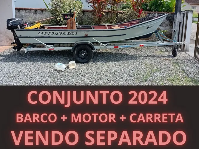 Barco, Conjunto 2024 (Barco + motor + carreta rodoviária)