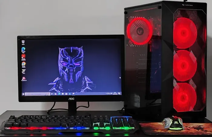 PC Gamer Rayom 3 Fans RGB Core i5 7600T 8gb DDR4 Ssd 240gb + Monitor 19 + Kit Gamer