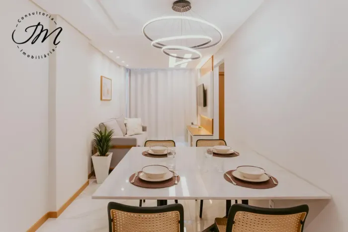 Apartamento 3 quartos com 2 vagas - Finamente mobiliado - Praia do Morro