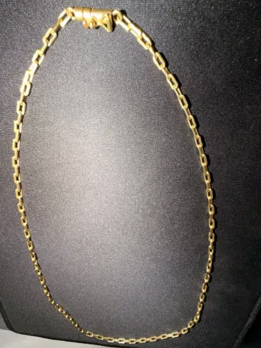 Cordão cartier ouro 18k maciço